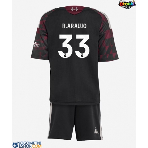 Otroški Nogometni dresi Liverpool Ronald Araujo #33 Tretji 2026-27 Kratek Rokav (+ Kratke hlače)